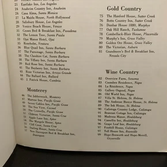 1986 West Coast Bed & Breakfast Guide: California, Oregon & Washington Vintage - Picture 6 of 11